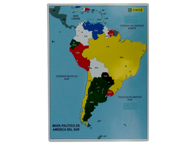 Foto de MAPA POLÍTICO DE AMÉRICA DEL SUR COLOR-RELIEVE